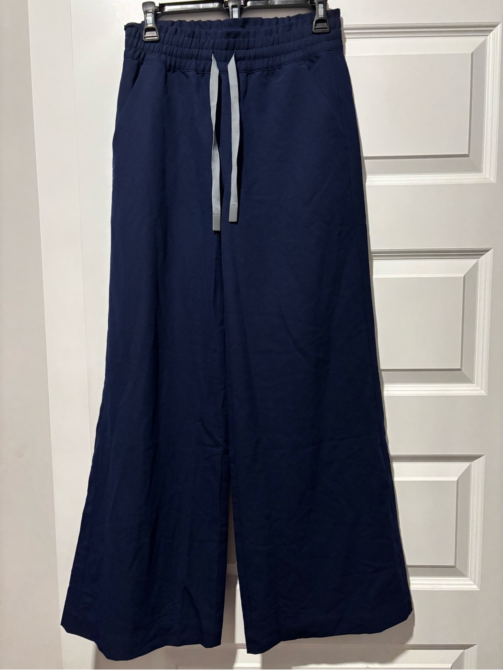 FIGS Navy Wide-Leg Drawstring Pants